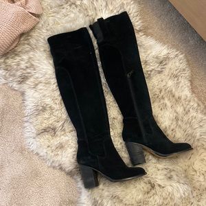 KELSI DAGGER BROOKLYN LOGAN OTK BOOT BLACK SUEDE SIZE 8